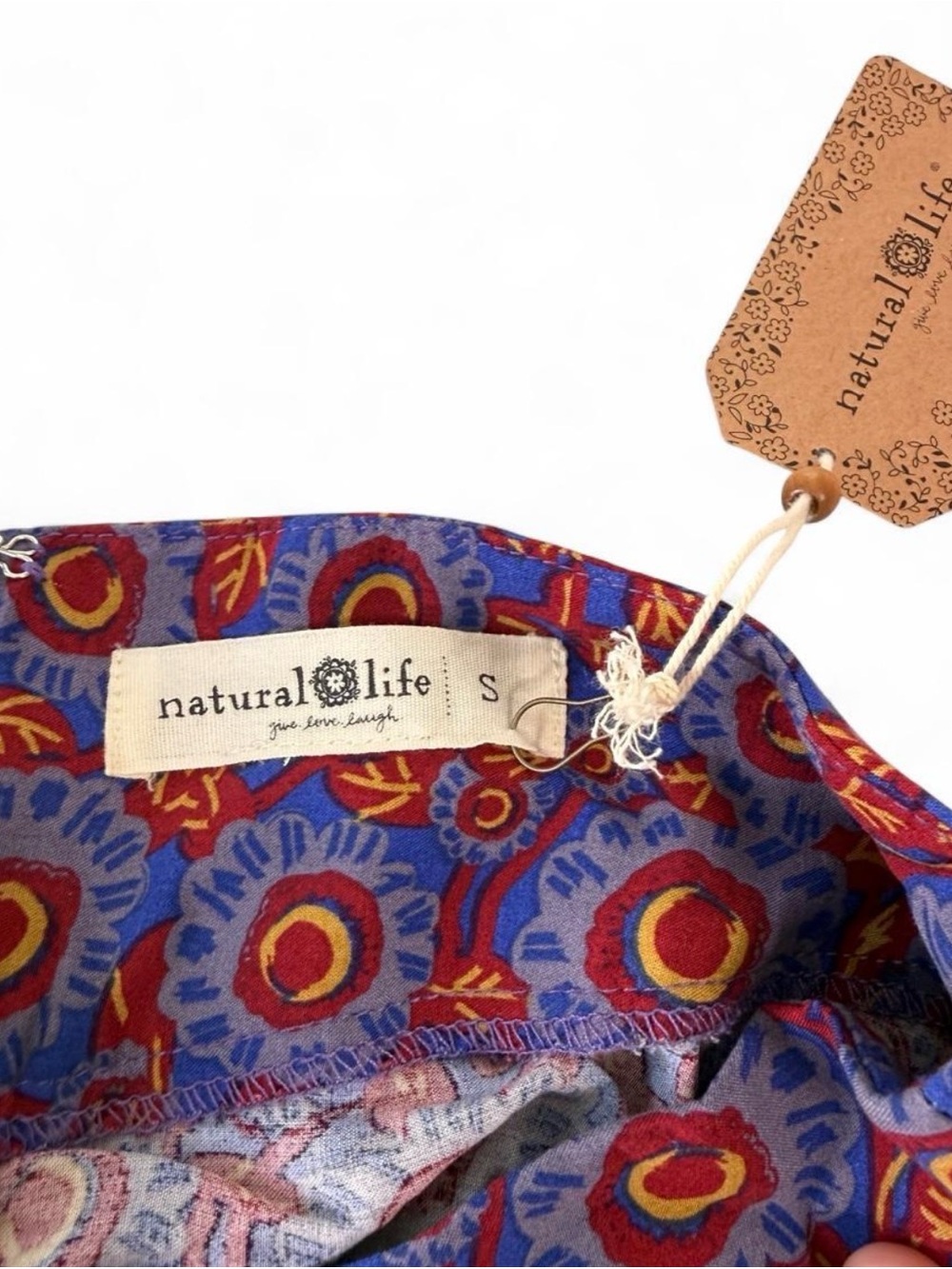 NATURAL LIFE Purple and Pink Boho Floral Maxi Skirt - Picture 3 of 4